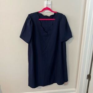 Scallop neck dress